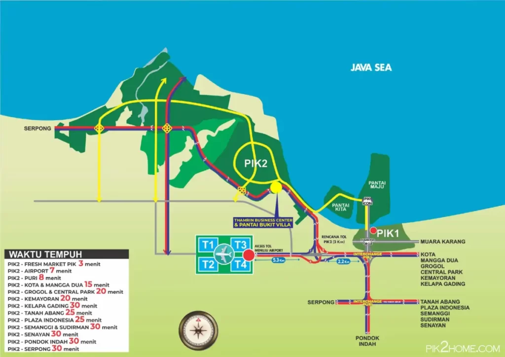 Peta Lokasi Pantai Bukit Villa PIK 2
