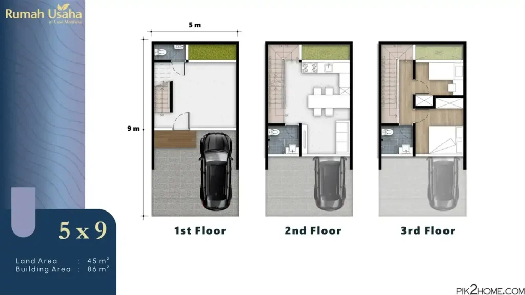 Denah Rumah Usaha Casa Montana PIK2